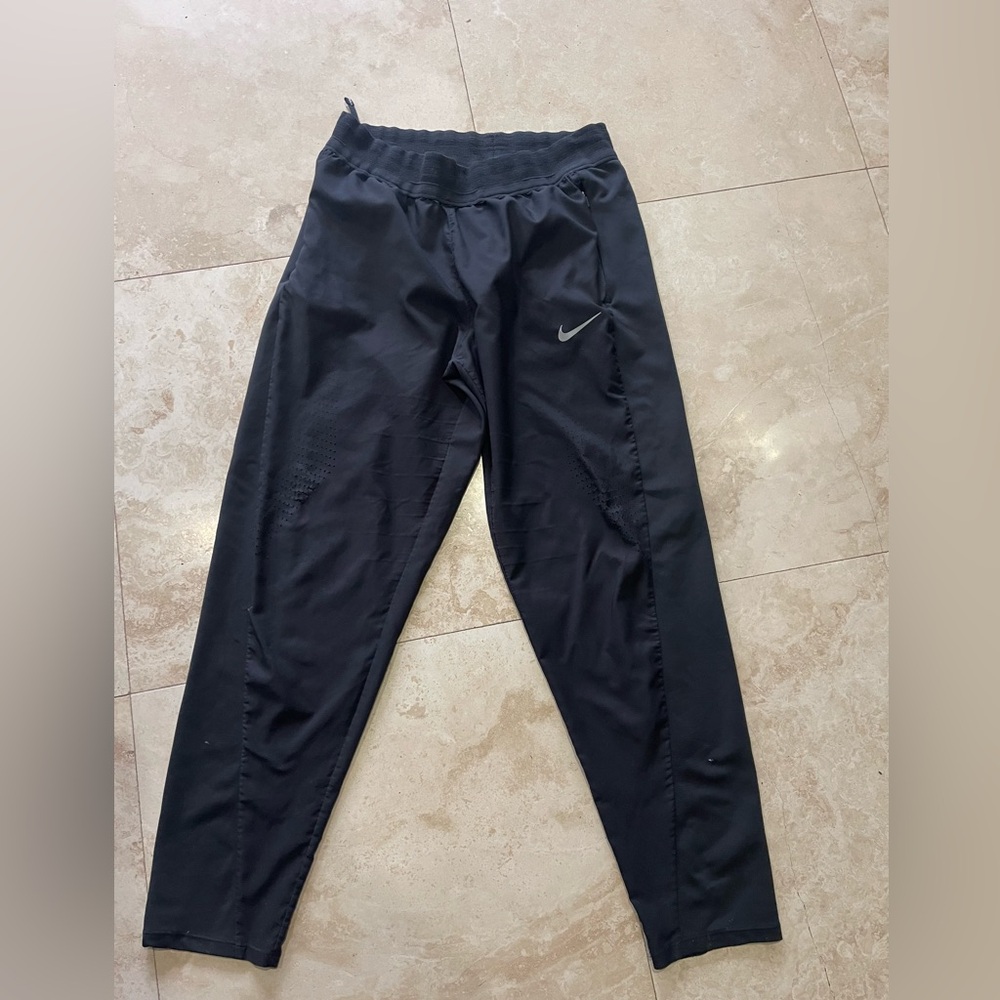 Nike Black Track Pants with Silver Swoosh